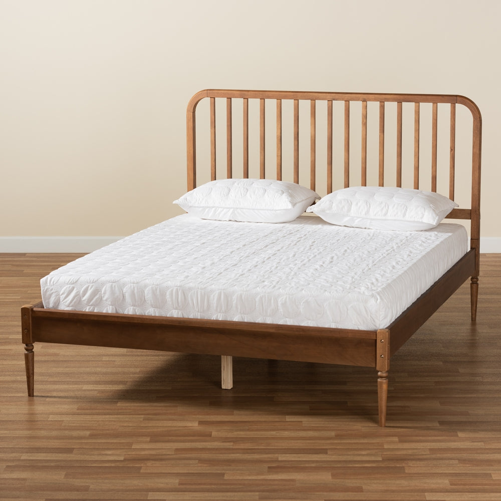 Neilan Walnut Brown Finished Wood Full Size Platform Bed