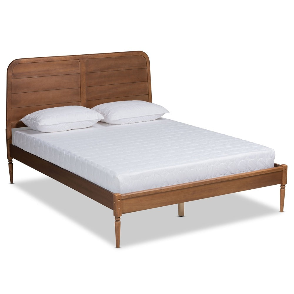 Kassidy Walnut Brown Finished Wood Queen Size Platform Bed