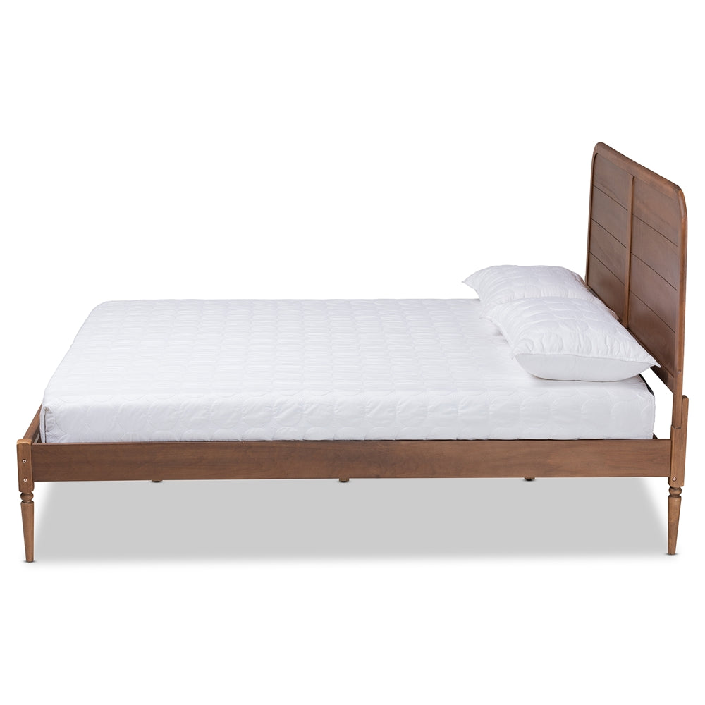 Kassidy Walnut Brown Finished Wood King Size Platform Bed