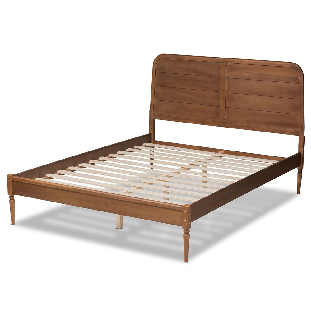 Kassidy Walnut Brown Finished Wood King Size Platform Bed