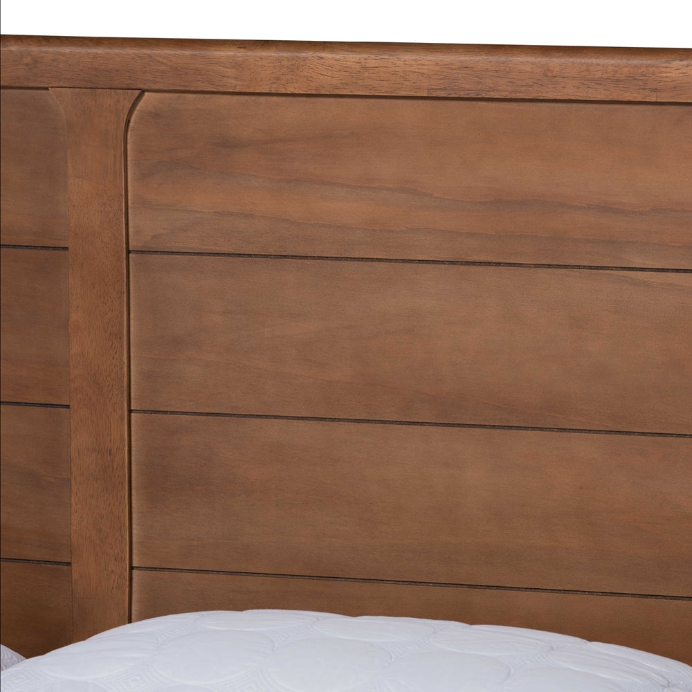 Kassidy Walnut Brown Finished Wood King Size Platform Bed