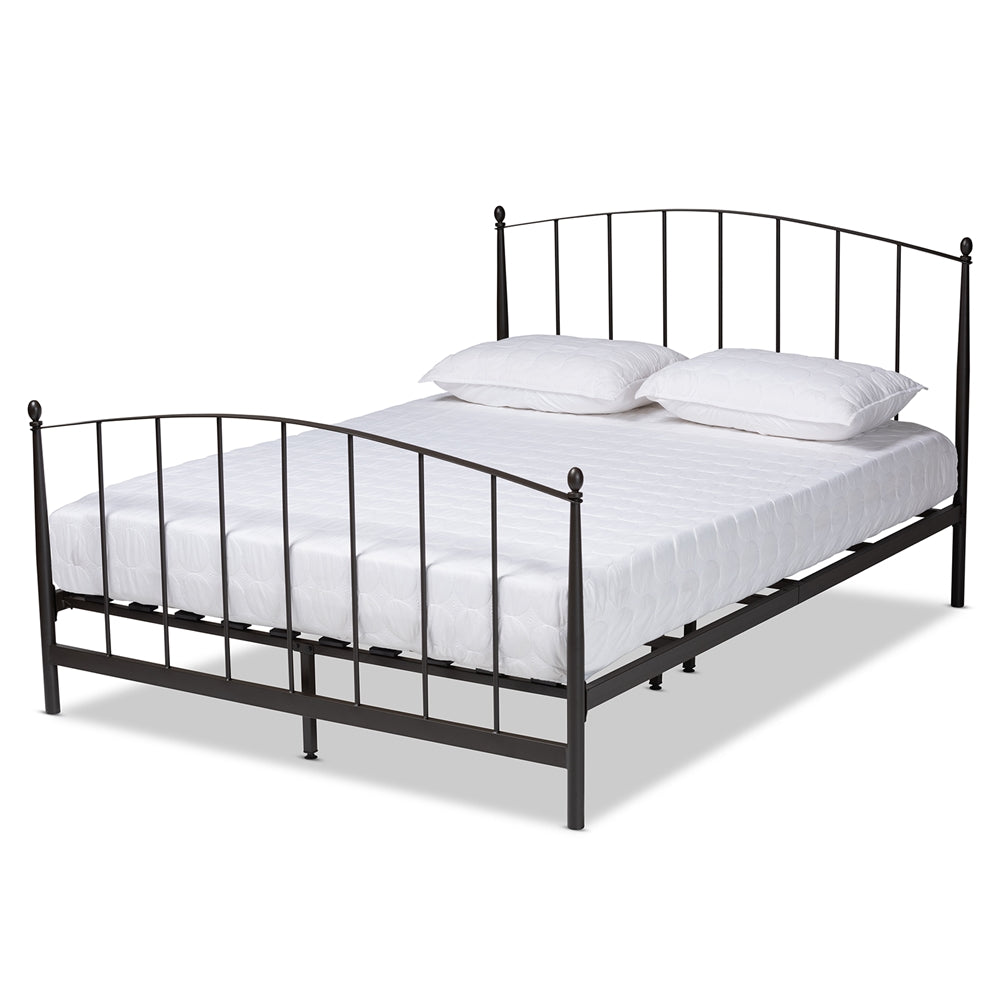 Lana Black Finished Metal Full Size Platform Bed