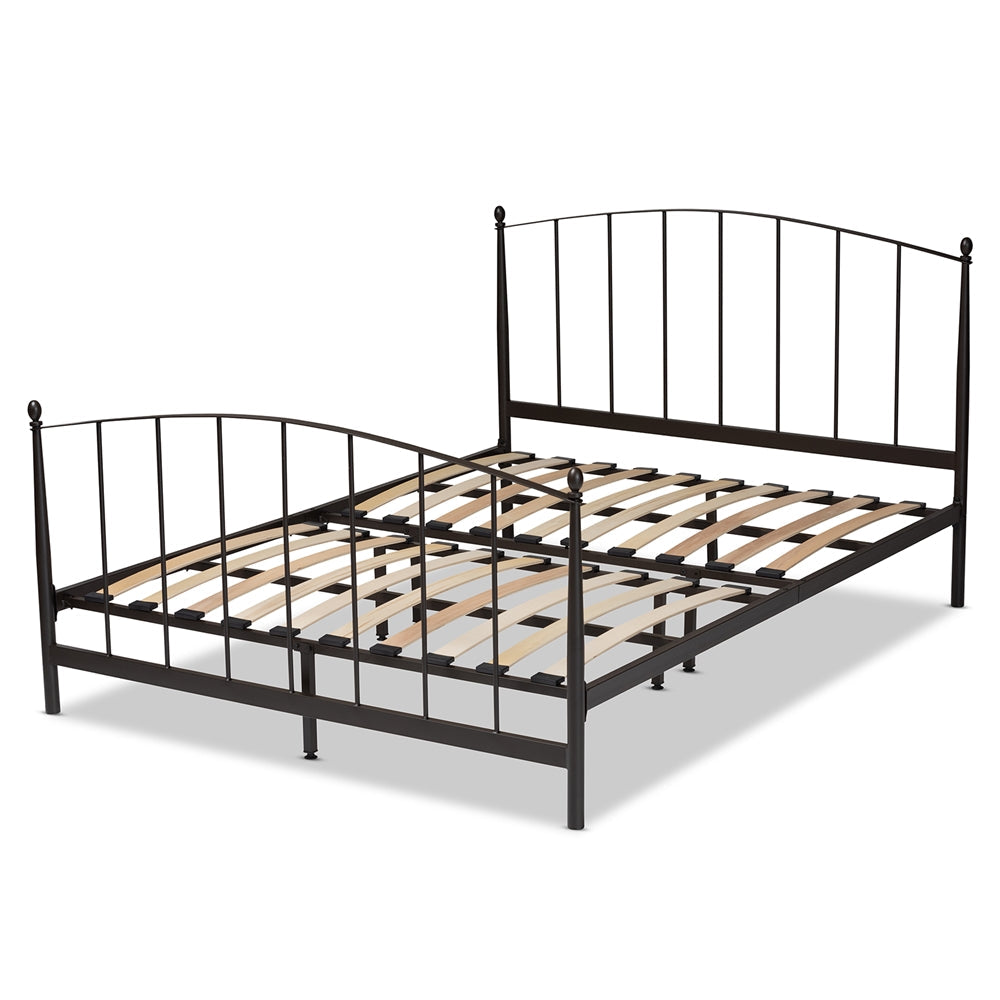 Lana Black Finished Metal Full Size Platform Bed