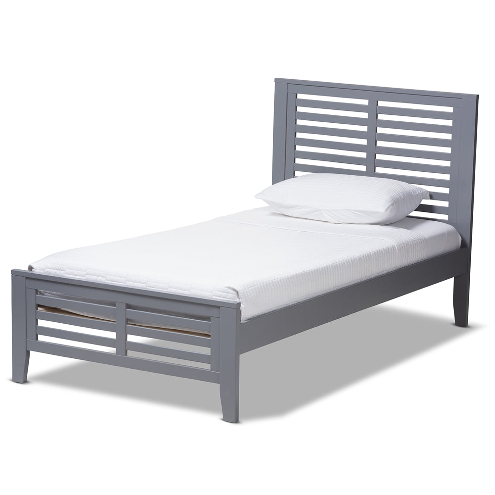 Sedona Modern Classic Mission Style Grey-Finished Wood Twin Platform Bed