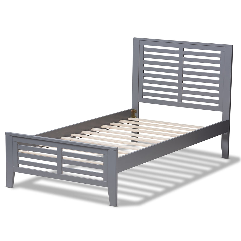 Sedona Modern Classic Mission Style Grey-Finished Wood Twin Platform Bed