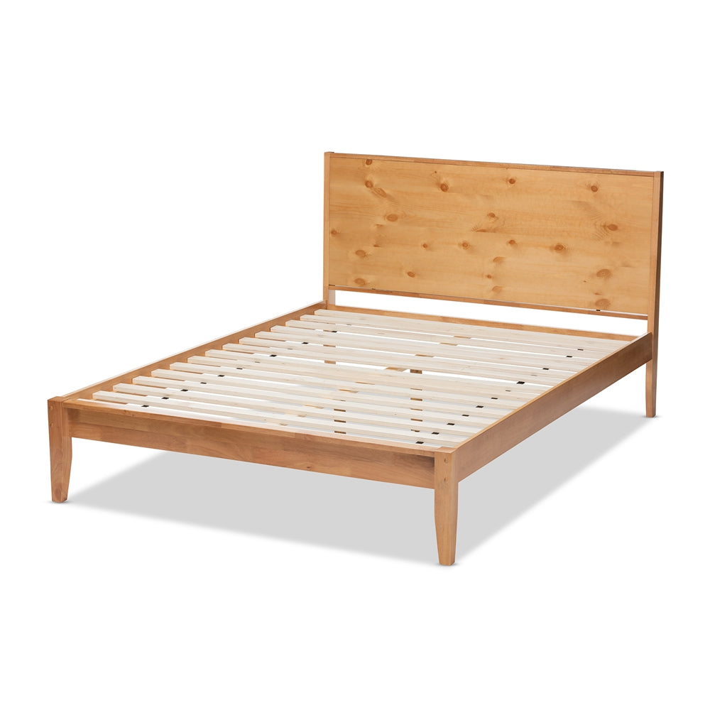 Marana Modern Rustic in Natural Oak & Pine Queen Size Platform