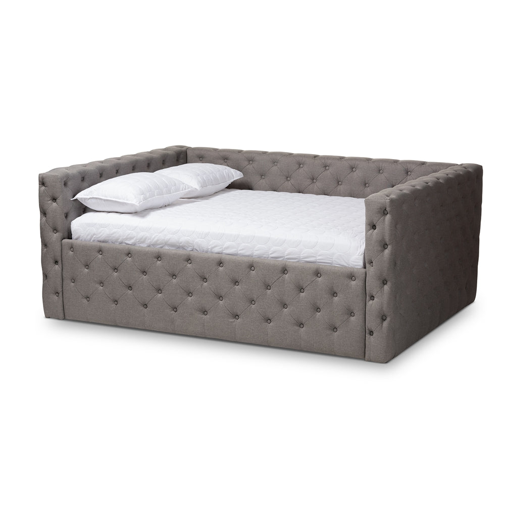 Anabella Grey Fabric Upholstered Queen Size Daybed