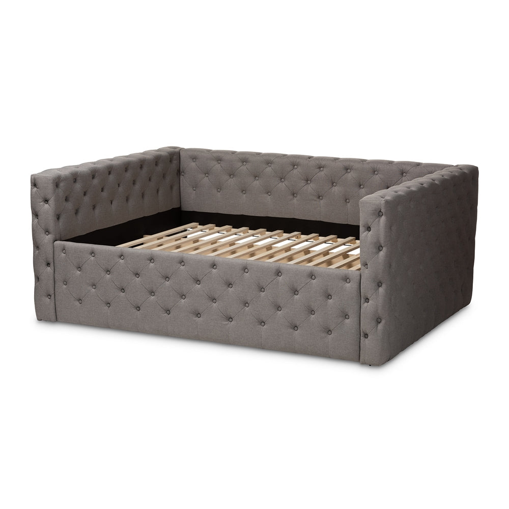 Anabella Grey Fabric Upholstered Queen Size Daybed