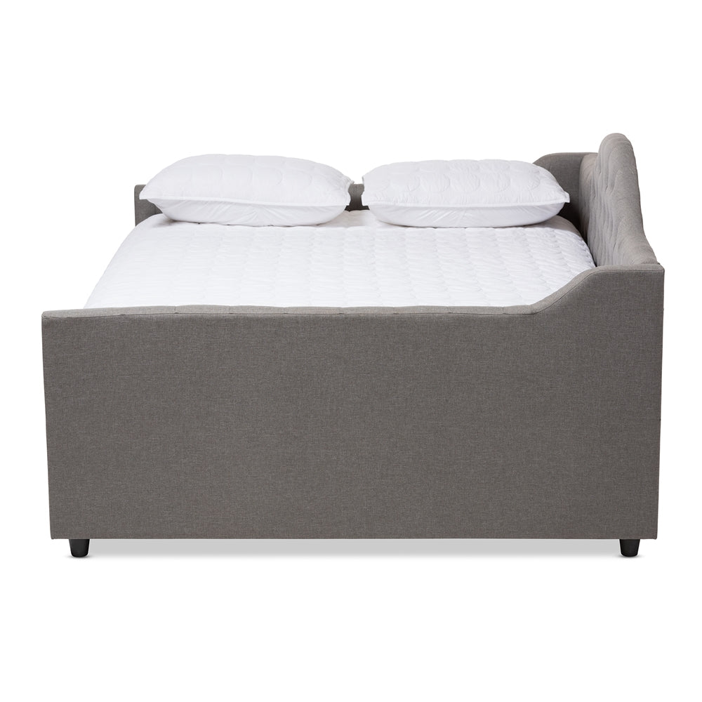 Eliza Grey Fabric Upholstered Queen Size Daybed