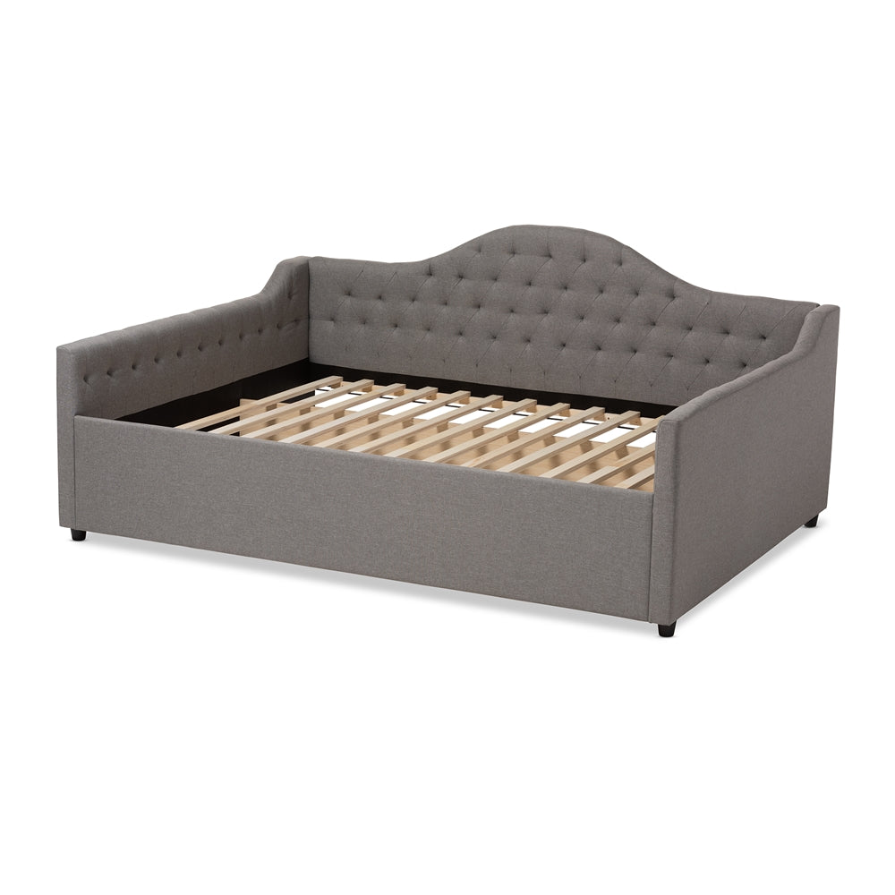 Eliza Grey Fabric Upholstered Queen Size Daybed