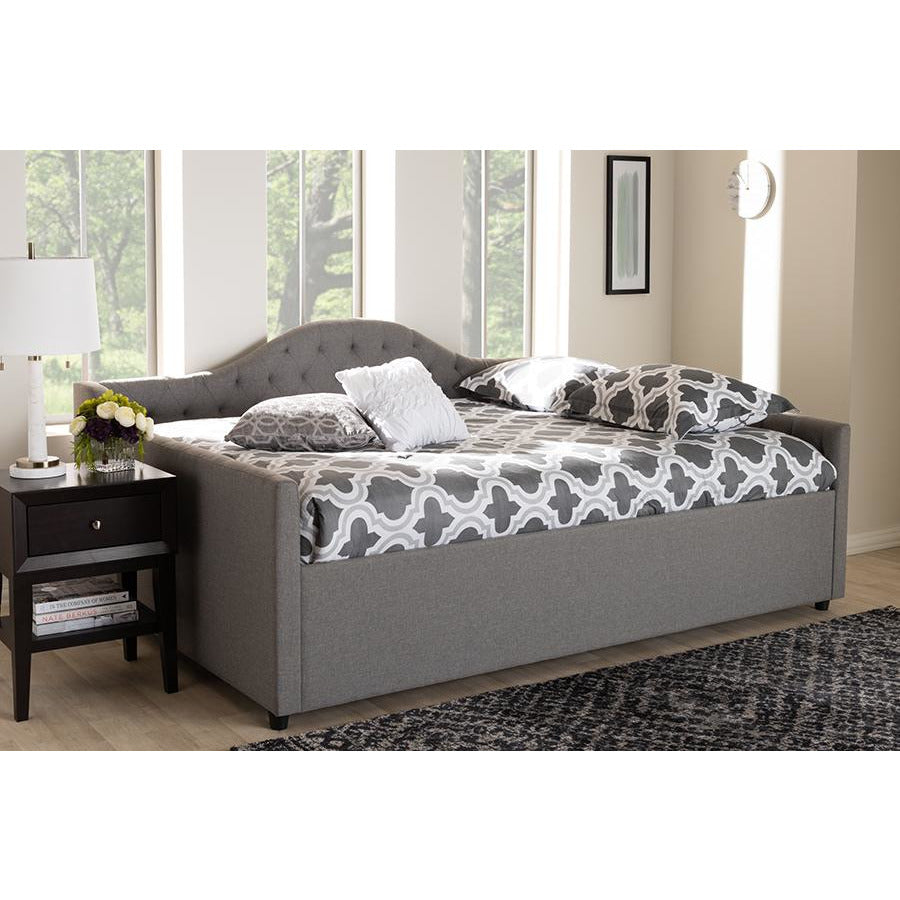 Eliza Grey Fabric Upholstered Queen Size Daybed