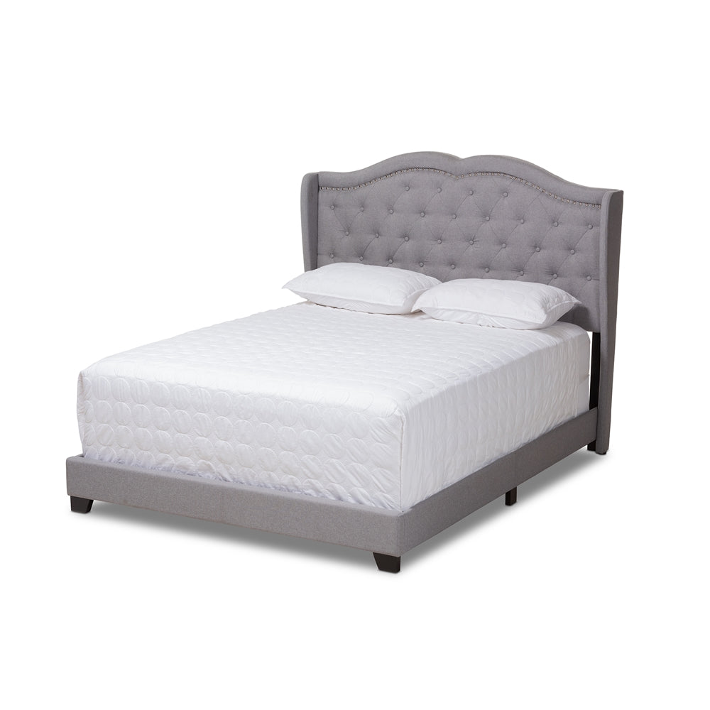 Aden Grey Fabric Upholstered Full Size Bed