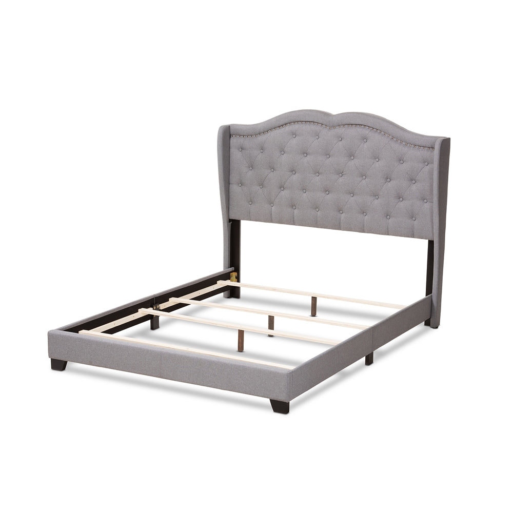 Aden Grey Fabric Upholstered Full Size Bed