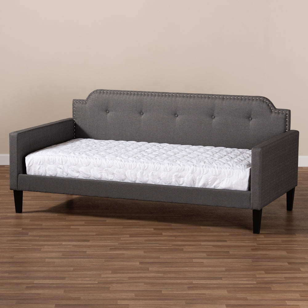 Packer Grey Fabric Upholstered Twin Size Sofa Daybed