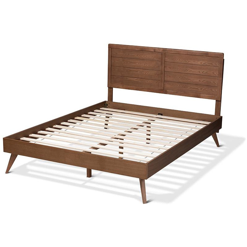 Artemis Walnut Brown Finished Wood Full Size Platform Bed