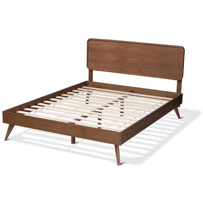 Demeter Walnut Brown Finished Wood Full Size Platform Bed