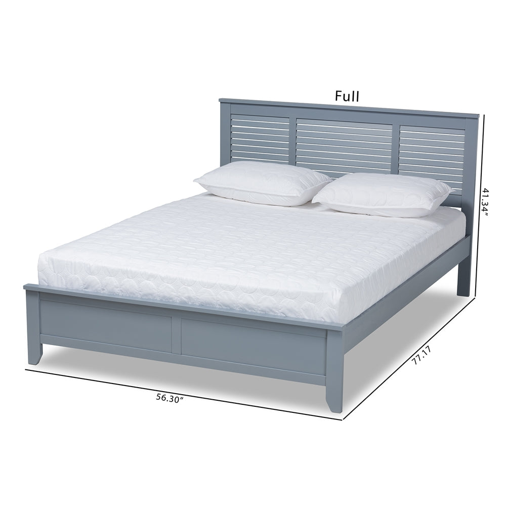 Adela Grey Finished Wood Full Size Platform Bed