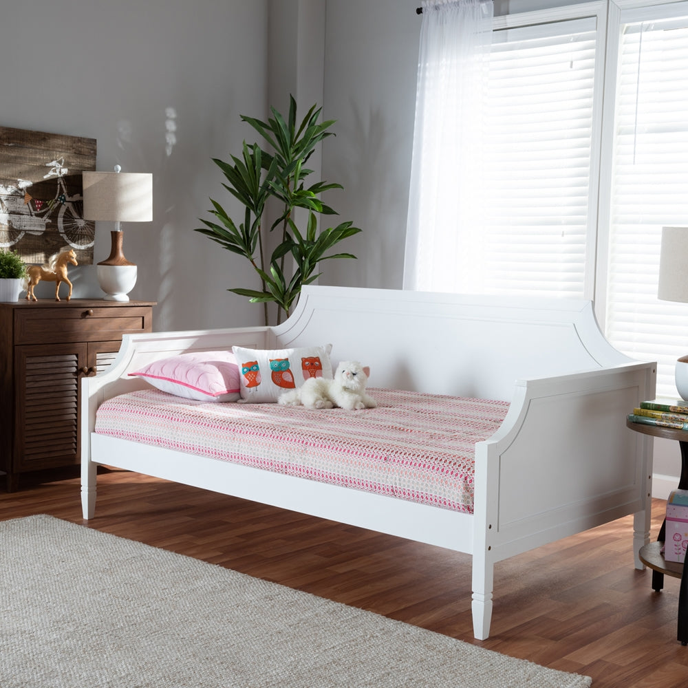 Mariana Classic And Traditional White Finished Wood Twin Size Daybed