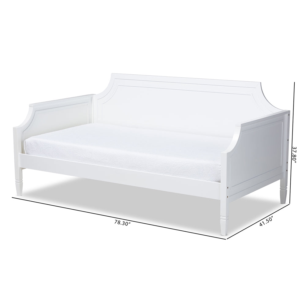 Mariana Classic And Traditional White Finished Wood Twin Size Daybed