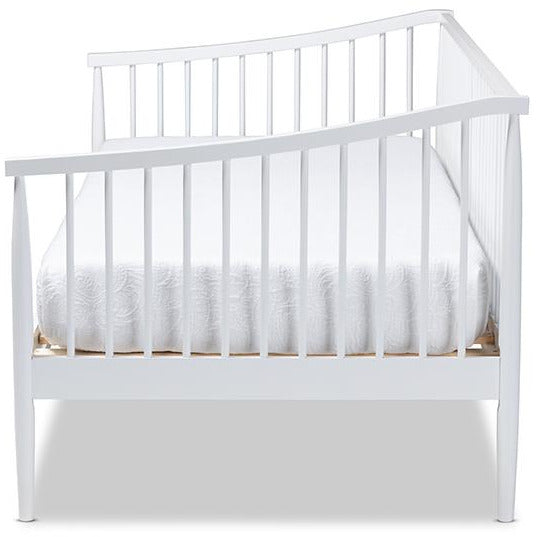 Renata Classic And Traditional White Finished Wood Twin Size Spindle Daybed