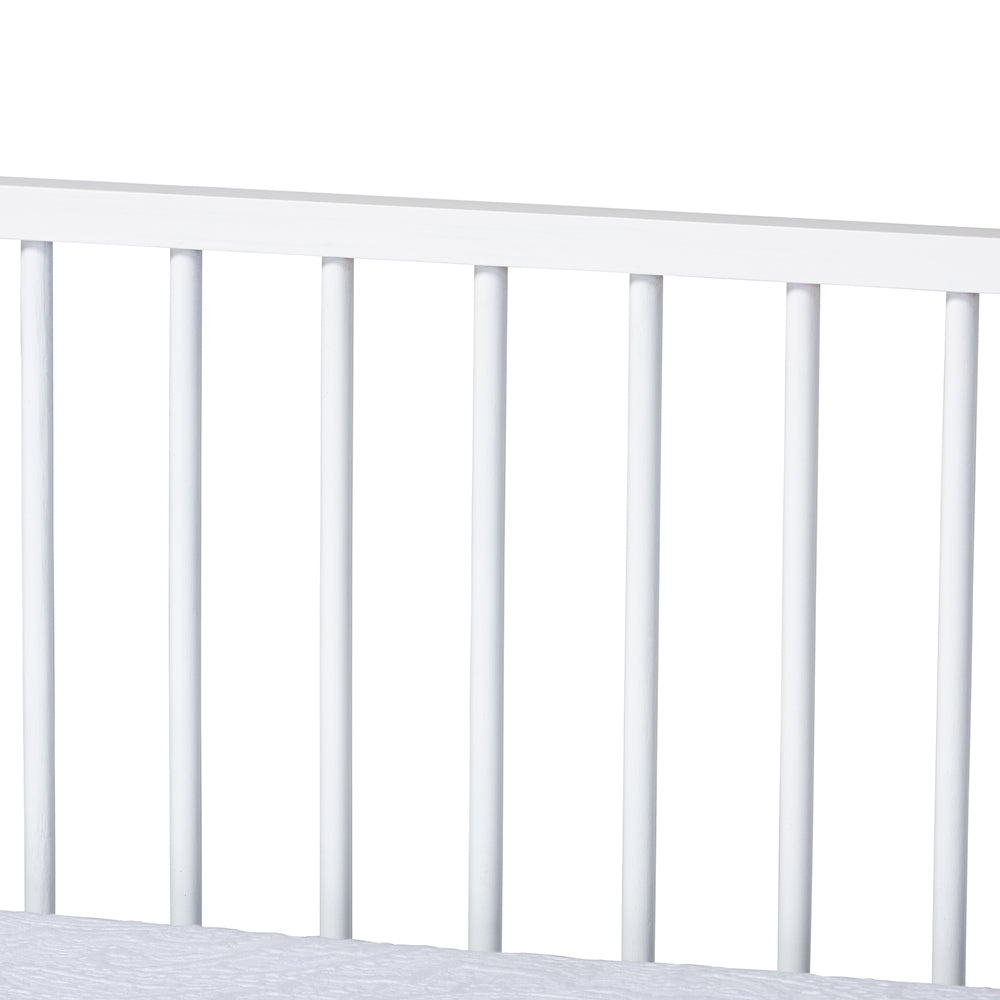 Renata Classic And Traditional White Finished Wood Twin Size Spindle Daybed