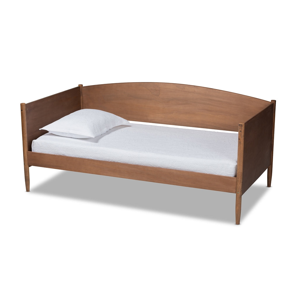 Veles Mid-Century Modern Ash Wanut Finished Wood Daybed