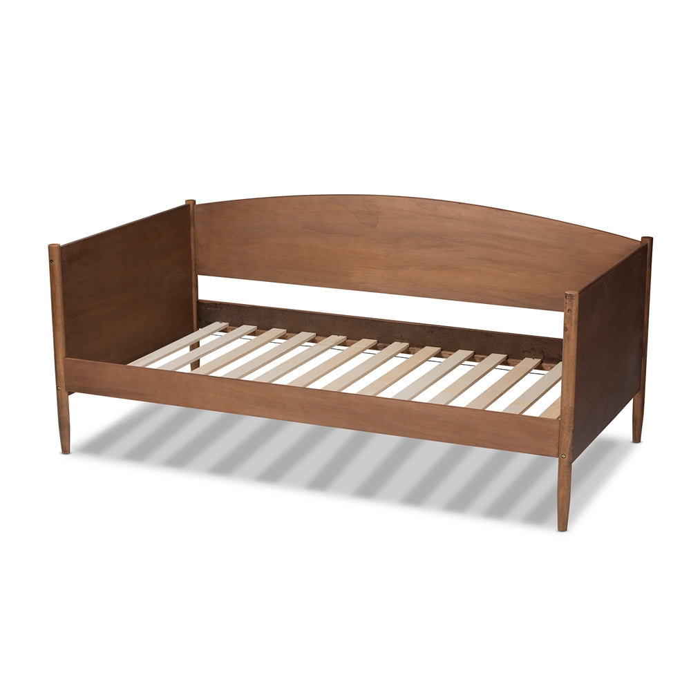 Veles Mid-Century Modern Ash Wanut Finished Wood Daybed