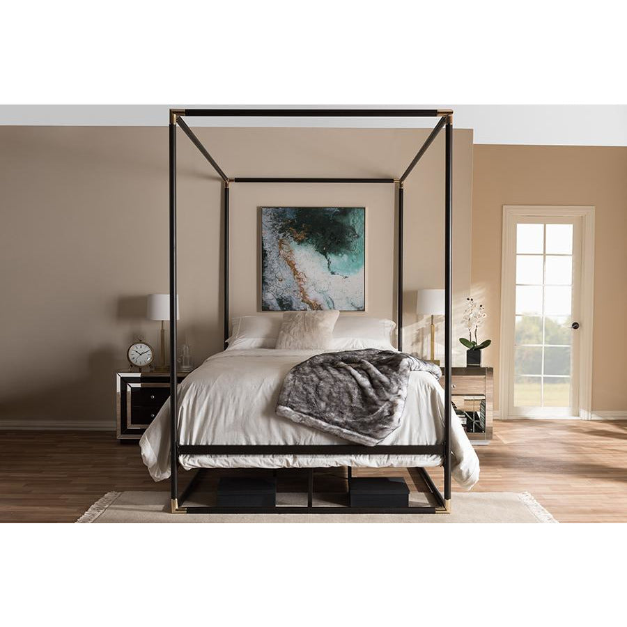 Eva wooden clearance canopy bed